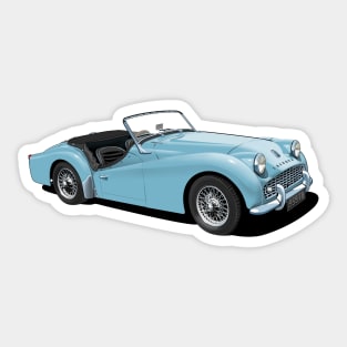 Triumph TR3 in light blue Sticker